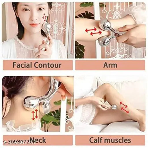 3D Massager, Stainless Steel, Back, Muscles, Silver